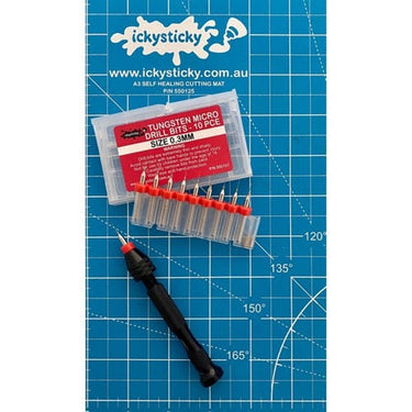 Icky Sticky 550107 Tungsten Micro Drill Bits 0.3mm (10 piece)